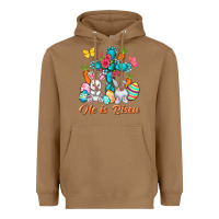 Toasted Coconut He is risen with Cross Easter Day Heavyweight Hoodie - HowdyJamesFarm
