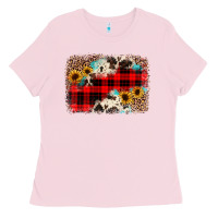 Bubblegum Pink christmas background Ladies Tee - JahusDesignShop