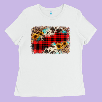 Christmas Background Ladies Tee Designed By Jahusdesignshop