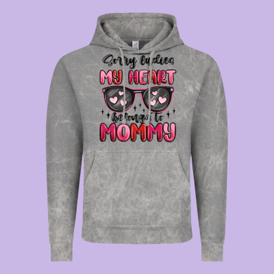 Sorry Ladies My Heart Belongs To Mommy Vintage Hoodie Designed By Maliassmallbusiness