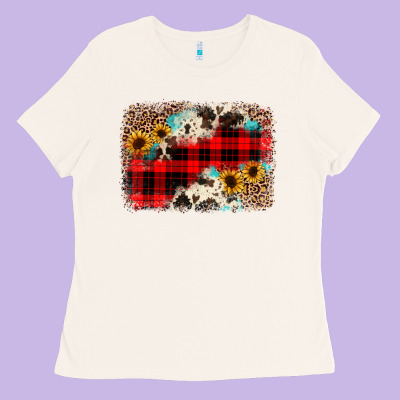 Christmas Background Ladies Tee Designed By Jahusdesignshop