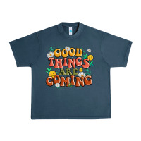 Midnight Navy good things are coming Urban Heavy Tee - MaliasSmallBusiness