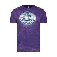 Cloud Purple merry christmas blue Vintage Tee - MaliasSmallBusiness