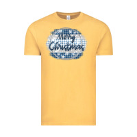 Vintage Mustard merry christmas blue Vintage Tee - MaliasSmallBusiness