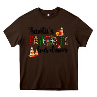 Chocolate Brown santa's favorite bus driver Heavy Core Tee - AdoDesignShop