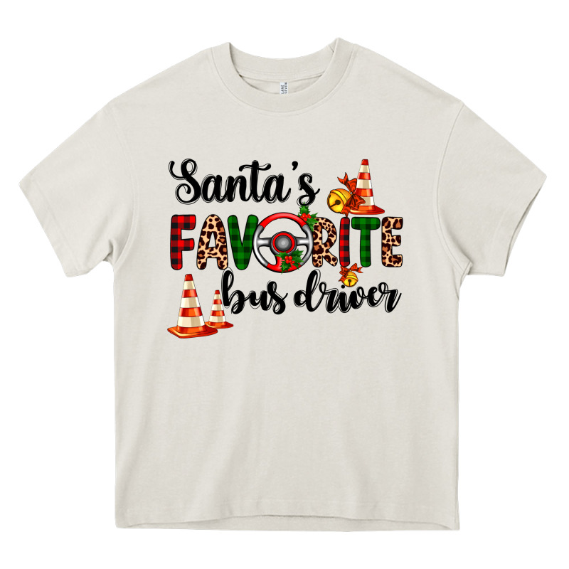 Santa's Favorite Bus Driver Heavy Core Tee by AdoDesignShop | Teevron