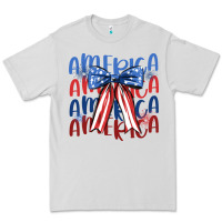 Dove Grey america ribbon Premium Tee - JahusDesignShop