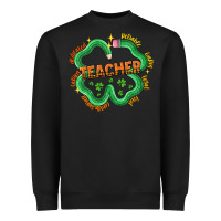 Black teacher st patricks day Heavyweight Sweatshirt - LillyAllenDesigns