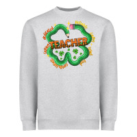 Heather Grey teacher st patricks day Heavyweight Sweatshirt - LillyAllenDesigns