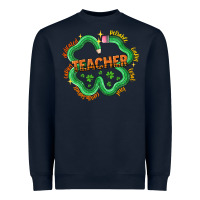 Navy teacher st patricks day Heavyweight Sweatshirt - LillyAllenDesigns