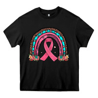 Black ribbon rainbow Heavy Core Tee - JahusDesignShop
