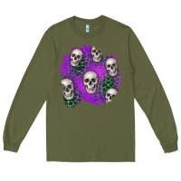 Army Green halloween patch 2 Long Sleeve Tee - BundleAndBundleShop