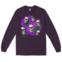 Plum halloween patch 2 Long Sleeve Tee - BundleAndBundleShop