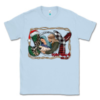 Dusty Blue joy Christmas Classic Tee - CowhideDigitalArt
