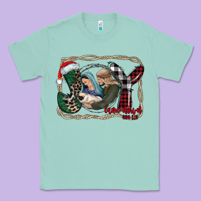 Joy Christmas Classic Tee Designed By Cowhidedigitalart