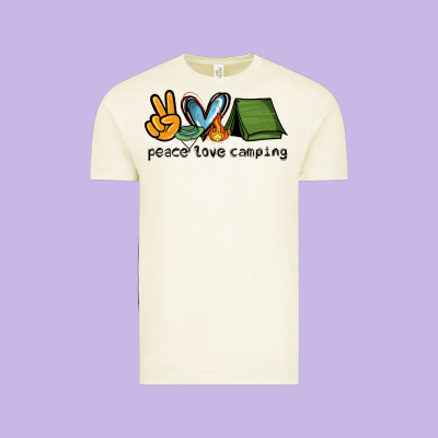 Peace Love Camping Vintage Tee Designed By Nancycooperartshop