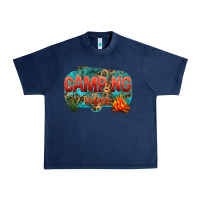 Navy camping vibes Urban Heavy Tee - NancyCooperArtShop