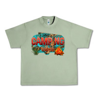 Oil Green camping vibes Urban Heavy Tee - NancyCooperArtShop