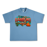 Pebble Blue camping vibes Urban Heavy Tee - NancyCooperArtShop