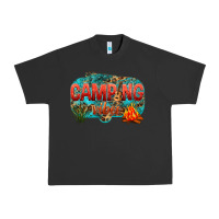 Pigment Black camping vibes Urban Heavy Tee - NancyCooperArtShop
