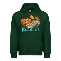 Forest Green thankful pumpkins Urban Hoodie - BundleAndBundleShop