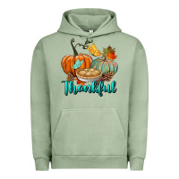 Pigment Oil Green thankful pumpkins Urban Hoodie - BundleAndBundleShop