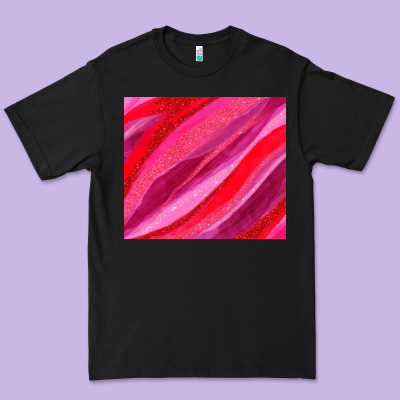 Valentines Day Glitter And Watercolor Premium Tee Designed By Adodesignshop