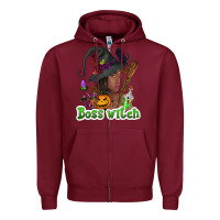 Boss Witch Afro Zipper Hoodie | Teevron