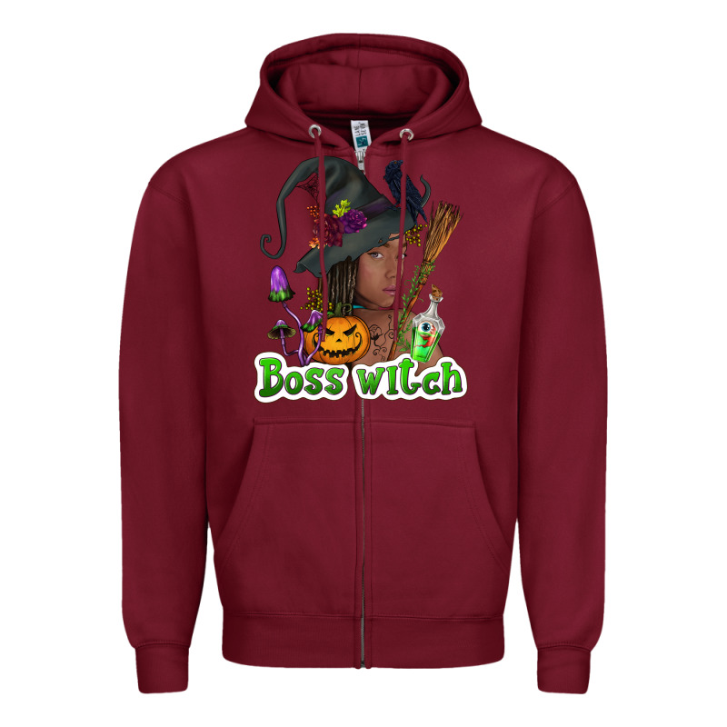 Boss Witch Afro Zipper Hoodie by NancyCooperArtShop | Teevron