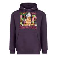 Plum One hip lunch lady Easter Day Heavyweight Hoodie - HowdyJamesFarm