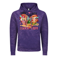 Cloud Purple cupids favorite lunch lady Vintage Hoodie - MaliasSmallBusiness