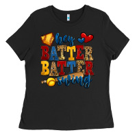 Black hey batter batter swing softball Ladies Tee - Jasminsmagicworld