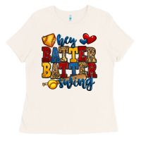 Bone hey batter batter swing softball Ladies Tee - Jasminsmagicworld