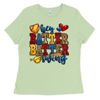 Matcha hey batter batter swing softball Ladies Tee - Jasminsmagicworld