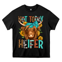 Black not today heifer long haired cow Heavy Core Tee - Jasminsmagicworld