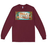 Burgundy fall sweet fall license plate Long Sleeve Tee - BundleAndBundleShop