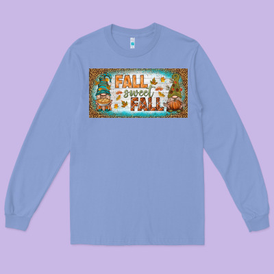Fall Sweet Fall License Plate Long Sleeve Tee Designed By Bundleandbundleshop