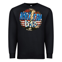 Black All american dad 4th of july Premium Sweatshirt - CowGirlArtShop