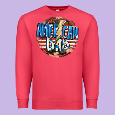 All American Dad 4th Of July Premium Sweatshirt Designed By Cowgirlartshop