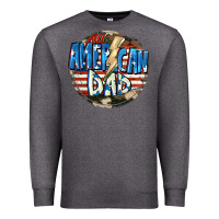 Charcoal Heather All american dad 4th of july Premium Sweatshirt - CowGirlArtShop