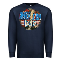 Navy All american dad 4th of july Premium Sweatshirt - CowGirlArtShop