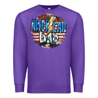 Purple All american dad 4th of july Premium Sweatshirt - CowGirlArtShop