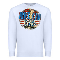 White All american dad 4th of july Premium Sweatshirt - CowGirlArtShop
