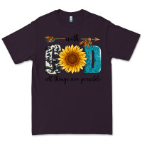 Plum with god all things are possible Premium Tee - Artiststas