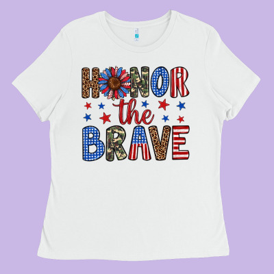 Honor The Brave Ladies Tee Designed By Artiststas