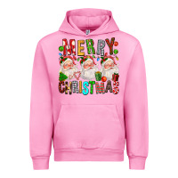 Fuchsia Pink Merry christmas santa Urban Hoodie - FaDigitalArtStudio