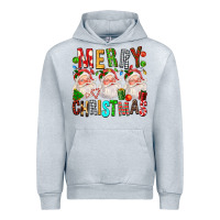 Heather Grey Merry christmas santa Urban Hoodie - FaDigitalArtStudio