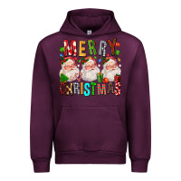 Mauve Wine Merry christmas santa Urban Hoodie - FaDigitalArtStudio