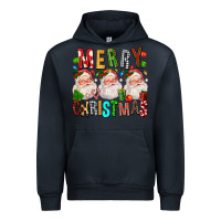 Navy Merry christmas santa Urban Hoodie - FaDigitalArtStudio