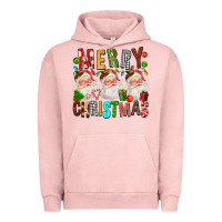 Pigment Salmon Merry christmas santa Urban Hoodie - FaDigitalArtStudio